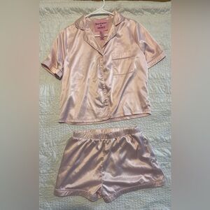 Pink Satin Juicy Couture Pajama Set